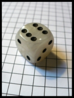 Dice : Dice - 6D - White Frosty Swirl With Black Pips